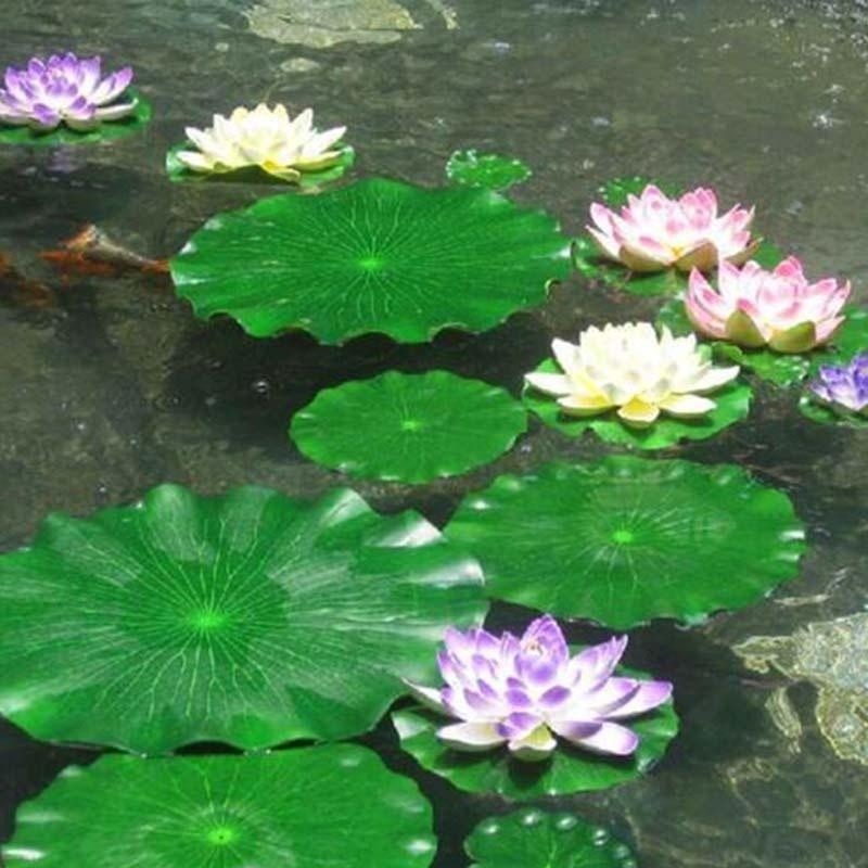 Aquarium Fish Escape - 2026 Artificial Water Lily Lotus Leaf