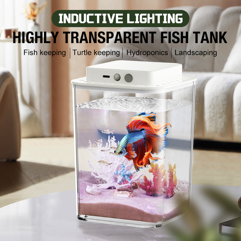 Aquarium Fish Jar - Desktop fish tank, new aquarium, lazy