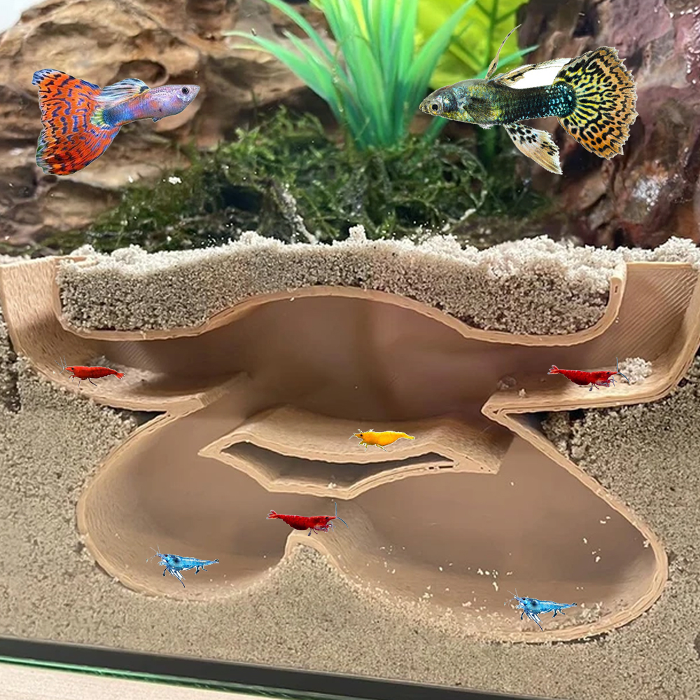 Aquarium Fish Zone - Crab-shaped Hide Maze Aquarium Cave| Create