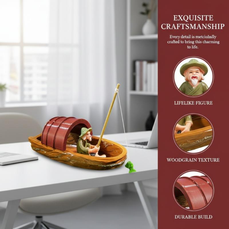 Mini Fisherman Floating Boat O – Aquarium Fish Escape recenzja i cena
