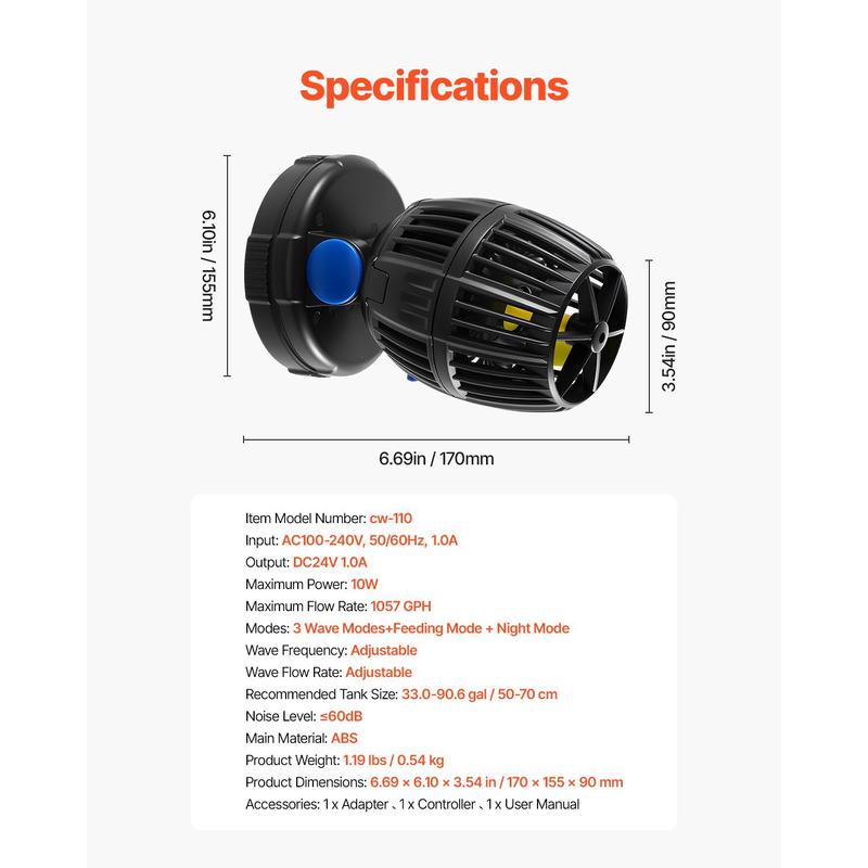 Aquarium Wave Maker, 10W, 1057 – Powerhead Circulation Pump recenzja i cena