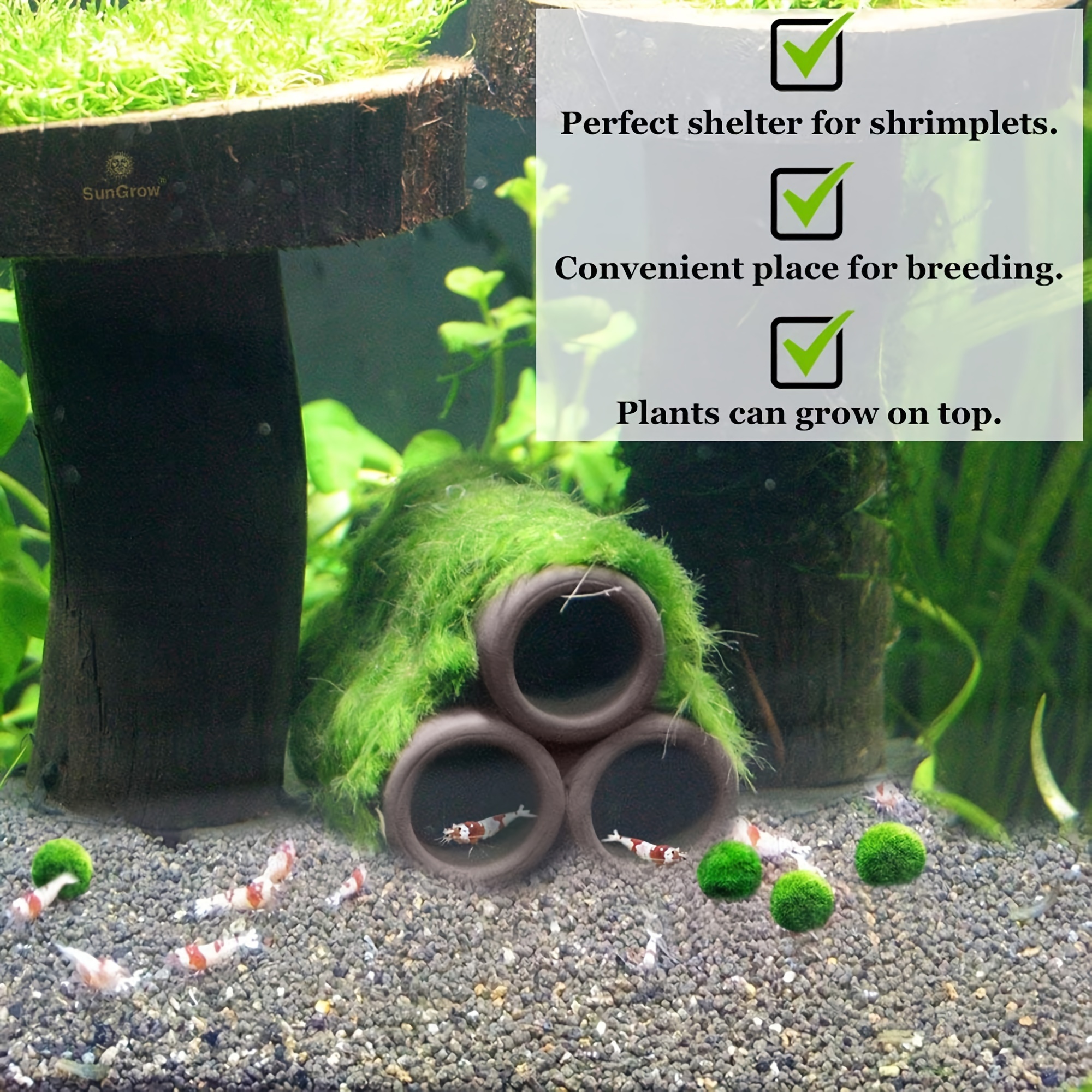Brown Shelters Shrimp Habitat  – Aquarium Fish Hide recenzja i cena