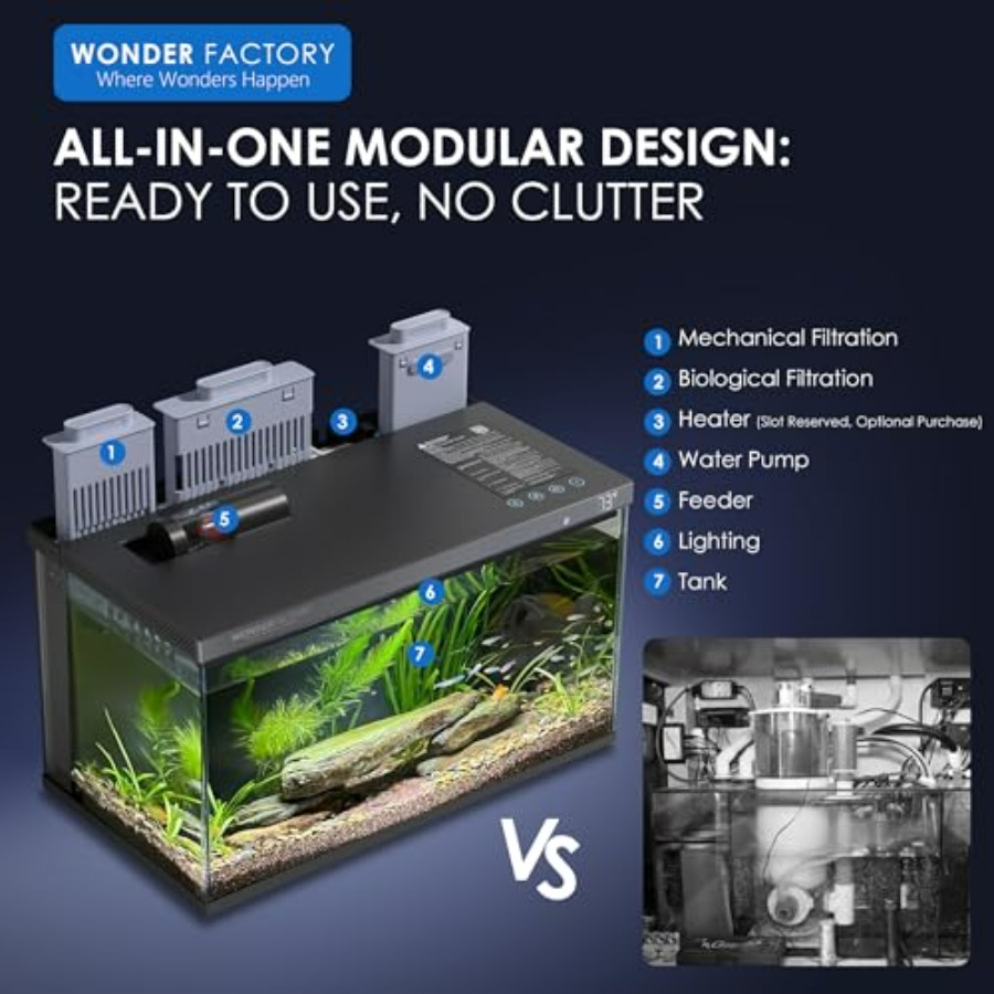Smart Aquarium 5 Gallon Glass  – Aquarium Fish Feeder Automatic recenzja i cena