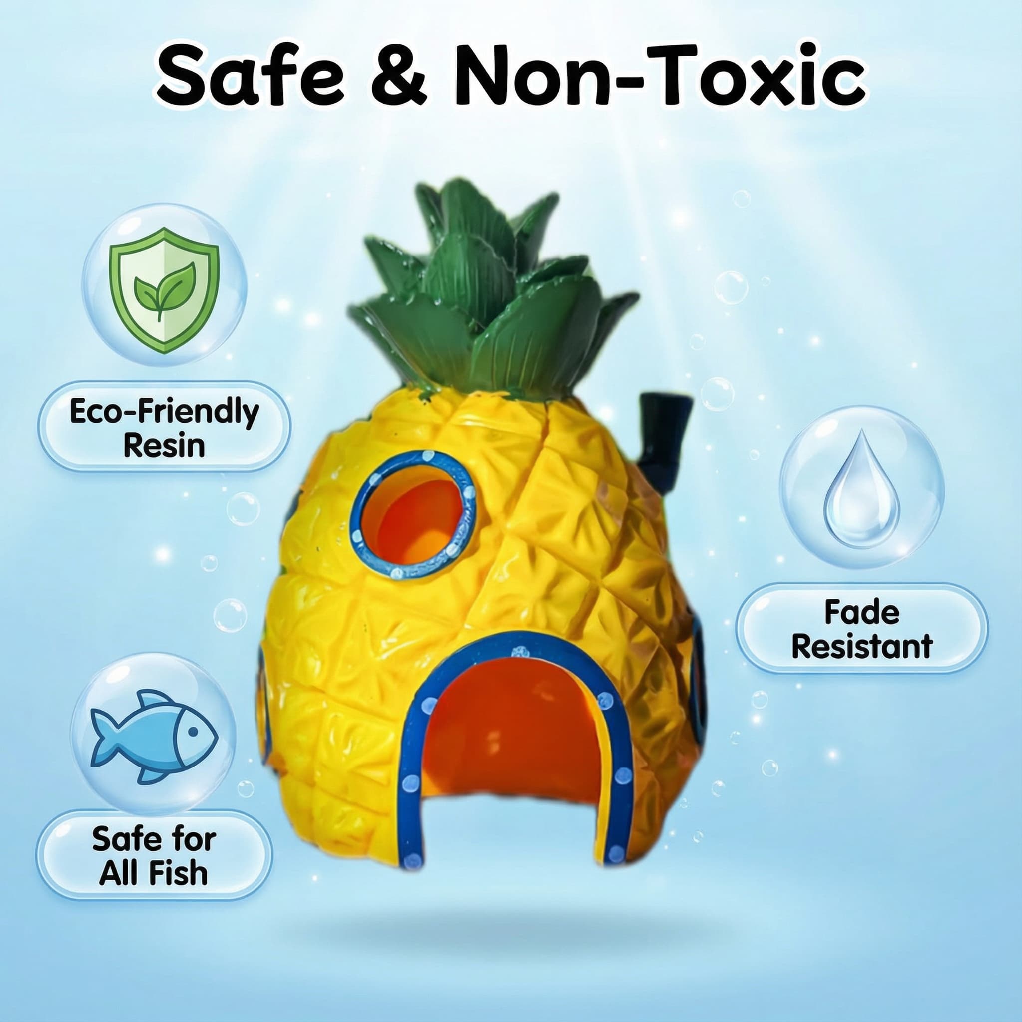 Pineapple House Aquarium Decor – Aquarium Fish Hide recenzja i cena