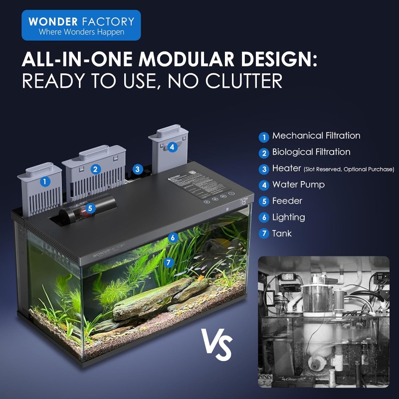 Smart Aquarium, Glass Fish Tan – Aquarium Fish Feeder Automatic recenzja i cena